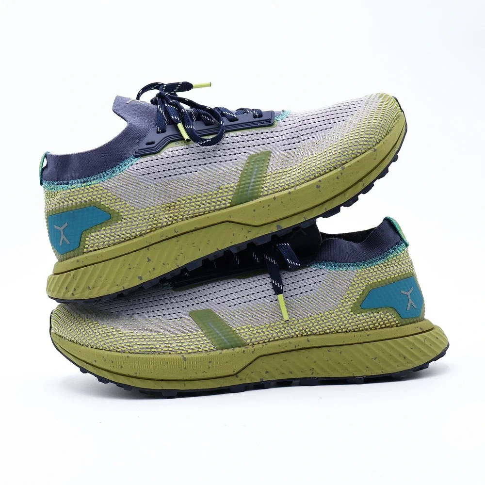 FLUX Men's US 10 Grey Green Adapt Trail Athletic Outdoor Trail Running Sneakers